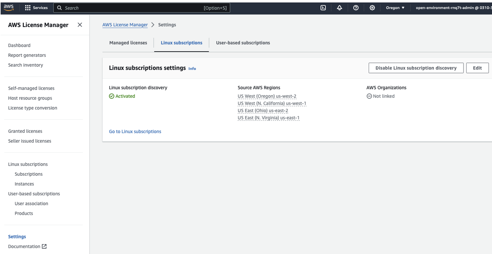 AWS Subscription Manager
